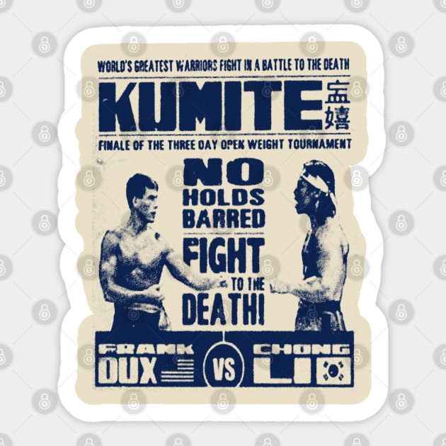 Bloodsport Championship Poster Sticker by MATERAZEKA